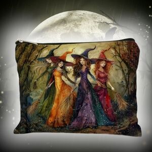 NEW Colorful Mystic Witches Zippered Pouch Makeup Cosmetic Anything Bag